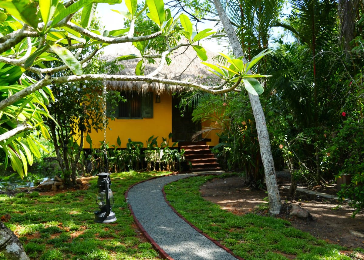 Exterior view of the Deluxe Lodge.